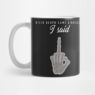 Middle Finger to the Death Reaper Survivor Mug